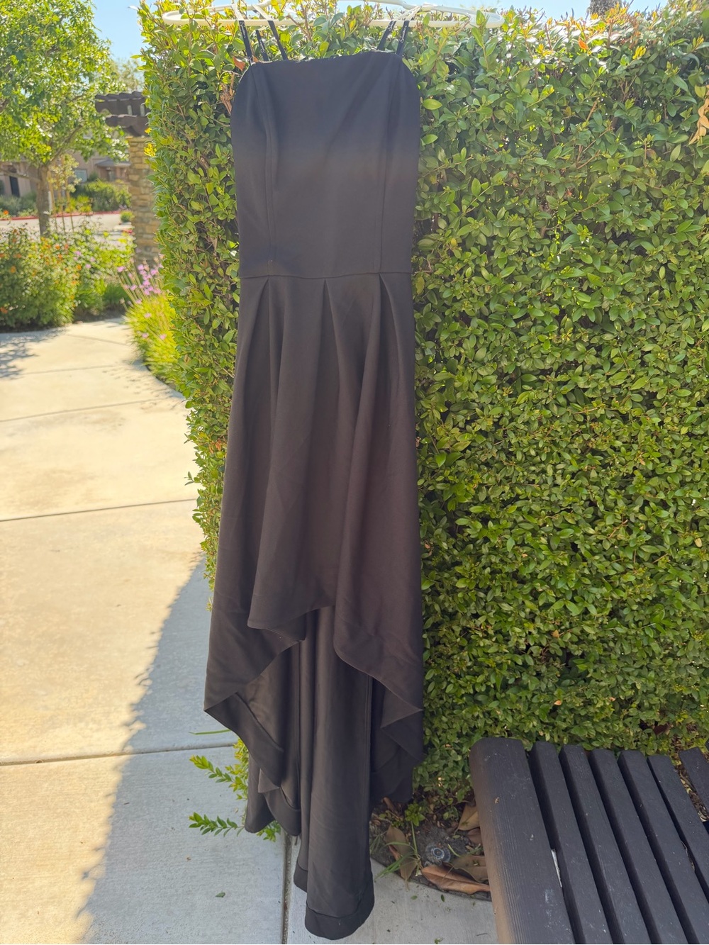 Speechless Black Strapless High-Low Evening Dress